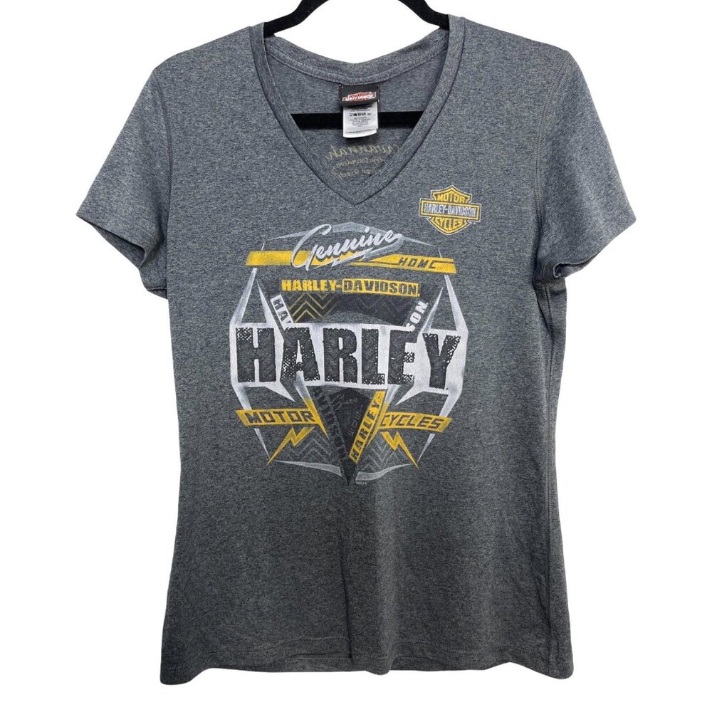 Harley Davidson Dry Fit Savannah GA Neck Tee Woman Size Large